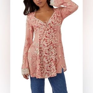 Free People Odette pink Tunic